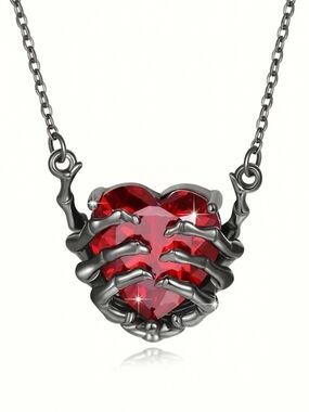 🆕️ Red Heart Skeleton Necklace